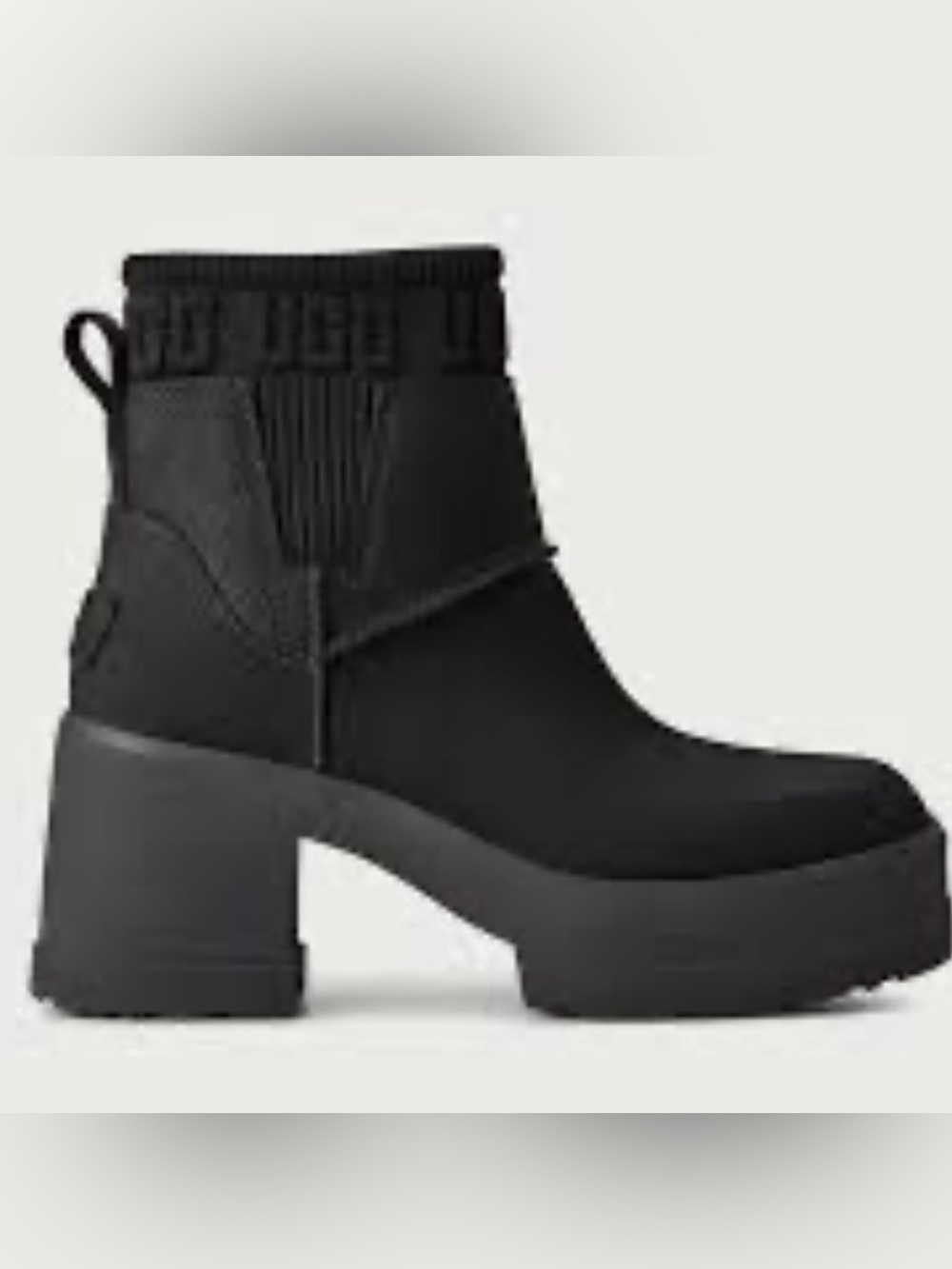UGG Black Platform Chelsea Ankle Boot